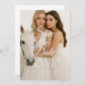 フラット セーブ・ザ・デート カード (正面/裏面)
