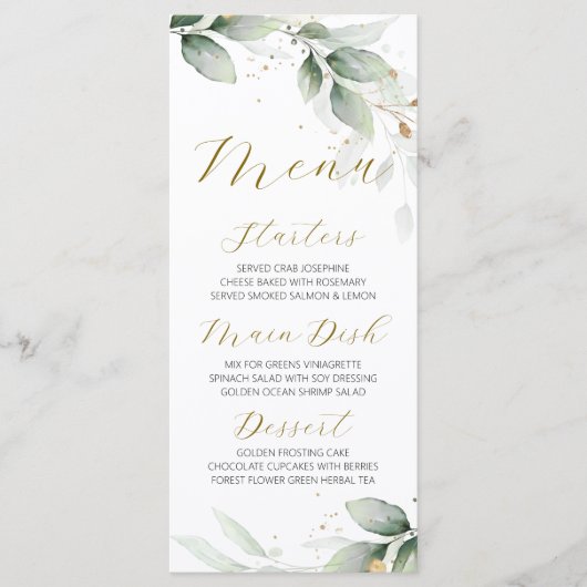 フラット メニュー (正面)