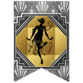 フラッパーのアールデコGatsby 6つの足の旗布の旗 バンティングフラッグ (第2の旗)