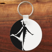 フラッパーのシルエット キーホルダー (正面)