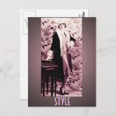 フラッパーのスタイルの郵便はがき ポストカード (正面/裏面)