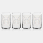 フラッパーの女の子の蝶への変態1922 ガラス缶 (裏面)