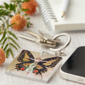 フラッパーの女の子の蝶への変態1922 キーホルダー (正面右)