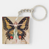 フラッパーの女の子の蝶への変態1922 キーホルダー (裏面)