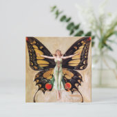 フラッパーの女の子の蝶への変態1922 シーズンカード (スタンド正面)