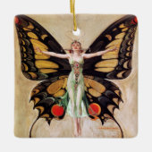 フラッパーの女の子の蝶への変態1922 セラミックオーナメント (正面)