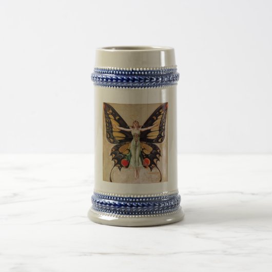 フラッパーの女の子の蝶への変態1922 ビールジョッキ (中央)