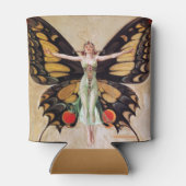 フラッパーの女の子の蝶への変態1922 缶クーラー (裏面)