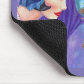 フラッパーの女の子は20代のマウス蓄音機 マウスパッド (コーナー)