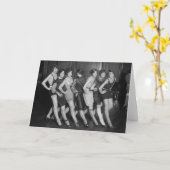 フラッパーの女の子: 1925年 カード (黄色い花)