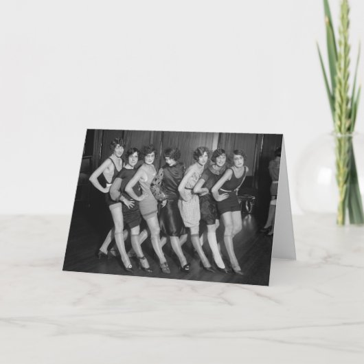 フラッパーの女の子: 1925年 カード (正面)