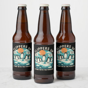 フラッパーアップ!ペンギンと共に Funny Resist ビールラベル
