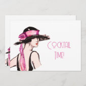 フラッパーガールカクテルパーティー 招待状 (正面/裏面)