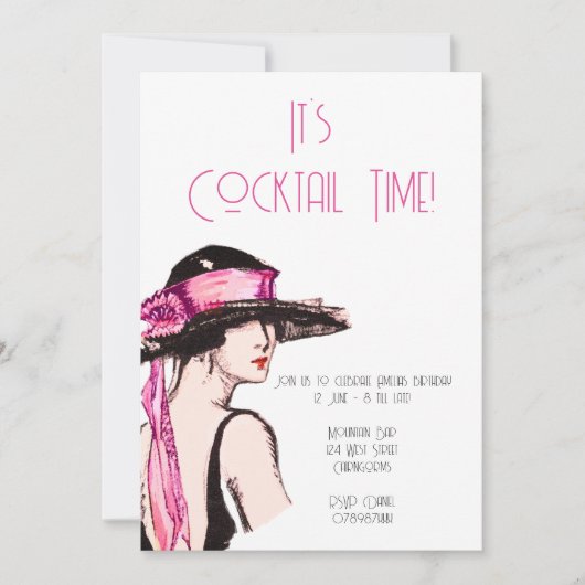 フラッパーガールカクテルパーティー 招待状 (正面)