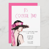 フラッパーガールカクテルパーティー 招待状 (正面/裏面)