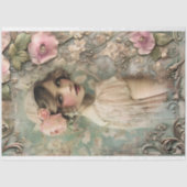 フラッパーガールヴィンテージ新しいポートレートアート 薄葉紙 (正面)