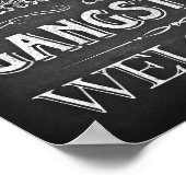 フラッパーギャングスターズ歓迎パーティー標識 ポスター (角)