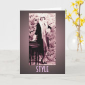 フラッパースタイルグリーティングカード カード (黄色い花)