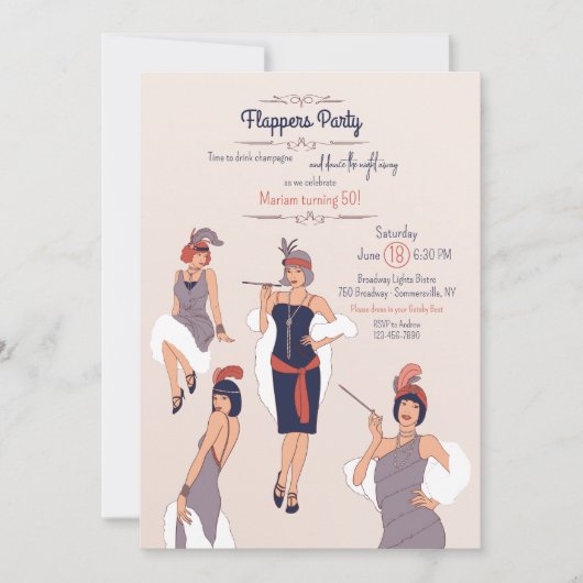 フラッパーズパーティー 招待状 (正面)
