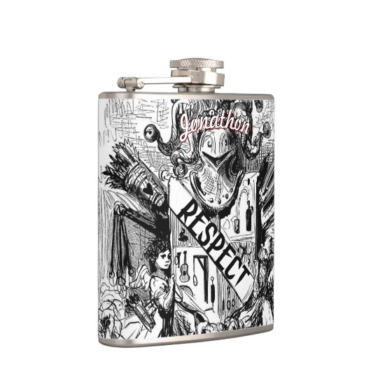 フラッパーソナライズされたクが騎士を尊敬 フラスク (右)