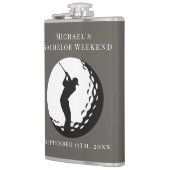 フラッパーソナライズされたク バチェラーゴルフ週末 フラスク (左)