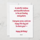 フラッパーソナライズされたトグランドドーターズバートホリデーカード シーズンカード (裏面)