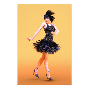 フラッパーダンス ビンテージ フォトプリント