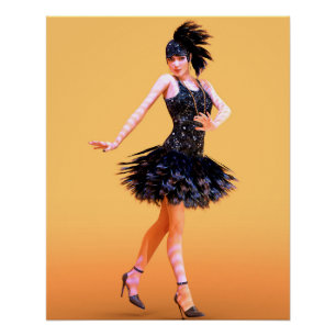 フラッパーダンス ビンテージ ポスター