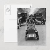 フラッパードライビングペダルカー 1924年 ポストカード (正面/裏面)