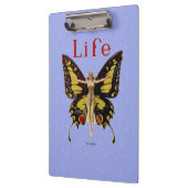 フラッパーバタフライ飛んでいるウーマンイラストレーション クリップボード (左)