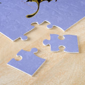 フラッパーバタフライ飛んでいるウーマンイラストレーション ジグソーパズル (側面)