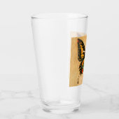 フラッパーバタフライ飛んでいるウーマンイラストレーション タンブラーグラス (右)