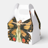 フラッパーバタフライ飛んでいるウーマンイラストレーション フェイバーボックス (裏面サイド)