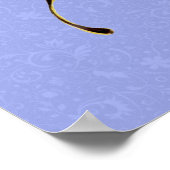 フラッパーバタフライ飛んでいるウーマンイラストレーション ポスター (角)