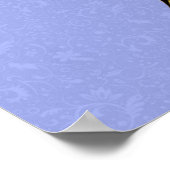 フラッパーバタフライ飛んでいるウーマンイラストレーション ポスター (角)