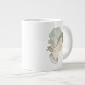 フラッパーファッションスケッチ – 帽子の女性 ジャンボコーヒーマグカップ (正面右)