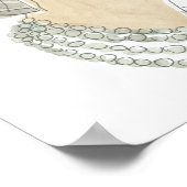 フラッパーファッションスケッチ – 帽子の女性 ポスター (角)