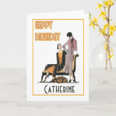 フラッパーペア誕生日カード カード (黄色い花)