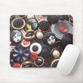 フラッパーボタンのコラージュ マウスパッド (マウス)