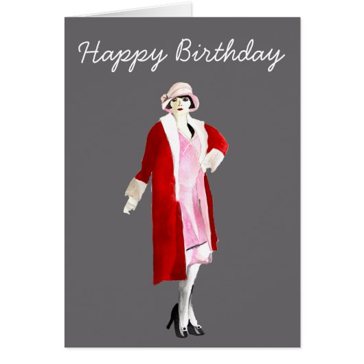 フラッパーヴィンテージファッションレディ20代 (正面)