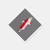 フラッパーヴィンテージファッションレディ20代 スタンダードカクテルナプキン (角)