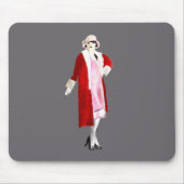 フラッパーヴィンテージファッションレディ20代 マウスパッド (正面)