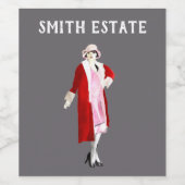 フラッパーヴィンテージファッションレディ20代 ワインラベル (シングルラベル)