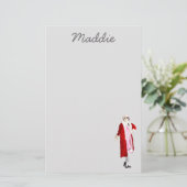 フラッパーヴィンテージファッションレディ20代 便箋 (スタンド正面)