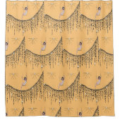 フラッパー女の子のスイングシャワーカーテン シャワーカーテン (正面)