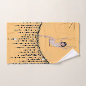 フラッパー女の子のスイングバスタオルセット バスタオルセット (ハンドタオル)