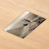 フラッパー女の子サンライズクフーピラミッド、エジプト1920 アクリル招待状 (レイダウン)