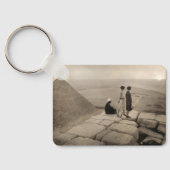 フラッパー女の子サンライズクフーピラミッド、エジプト1920 キーホルダー (裏面)