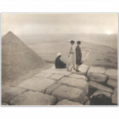 フラッパー女の子サンライズクフーピラミッド、エジプト1920 シール (正面)