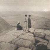 フラッパー女の子サンライズクフーピラミッド、エジプト1920 シール (正面)